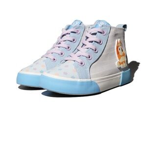 Kids High-Top Sneakers - Blue and White